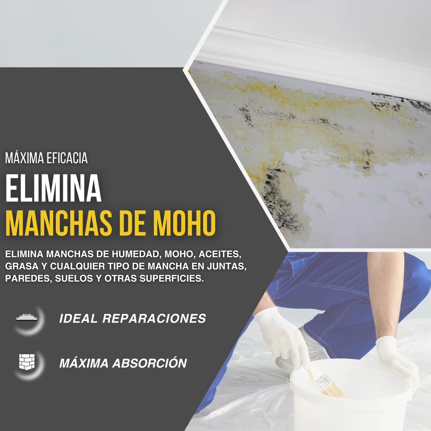 PINTURA EN SPRAY BLANCO QUITAMANCHAS ANTI HUMEDAD | Snappyblue®