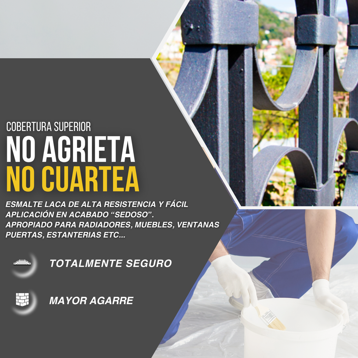 Esmalte Laca Sintético Satinado para Madera y Metal