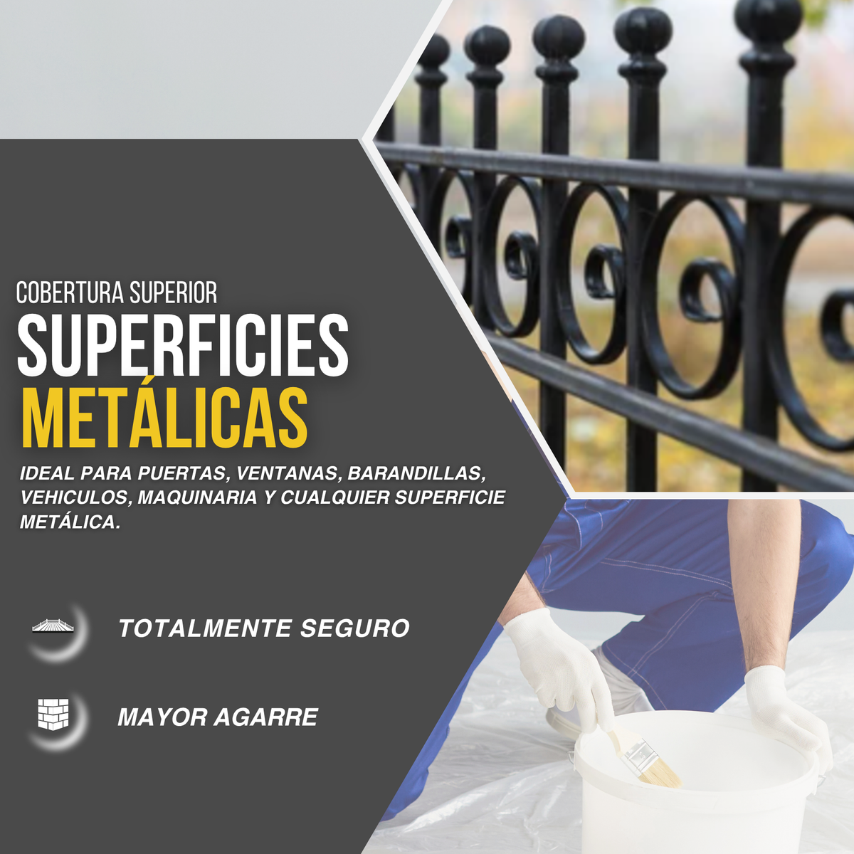 Esmalte Sintético Antioxidante Amarel Mate para Hierro y Metal