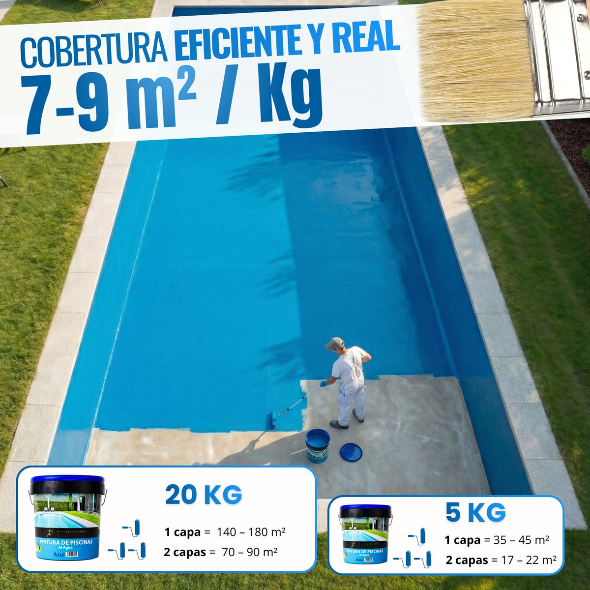 Pintura para Piscinas y Bordes Antialgas