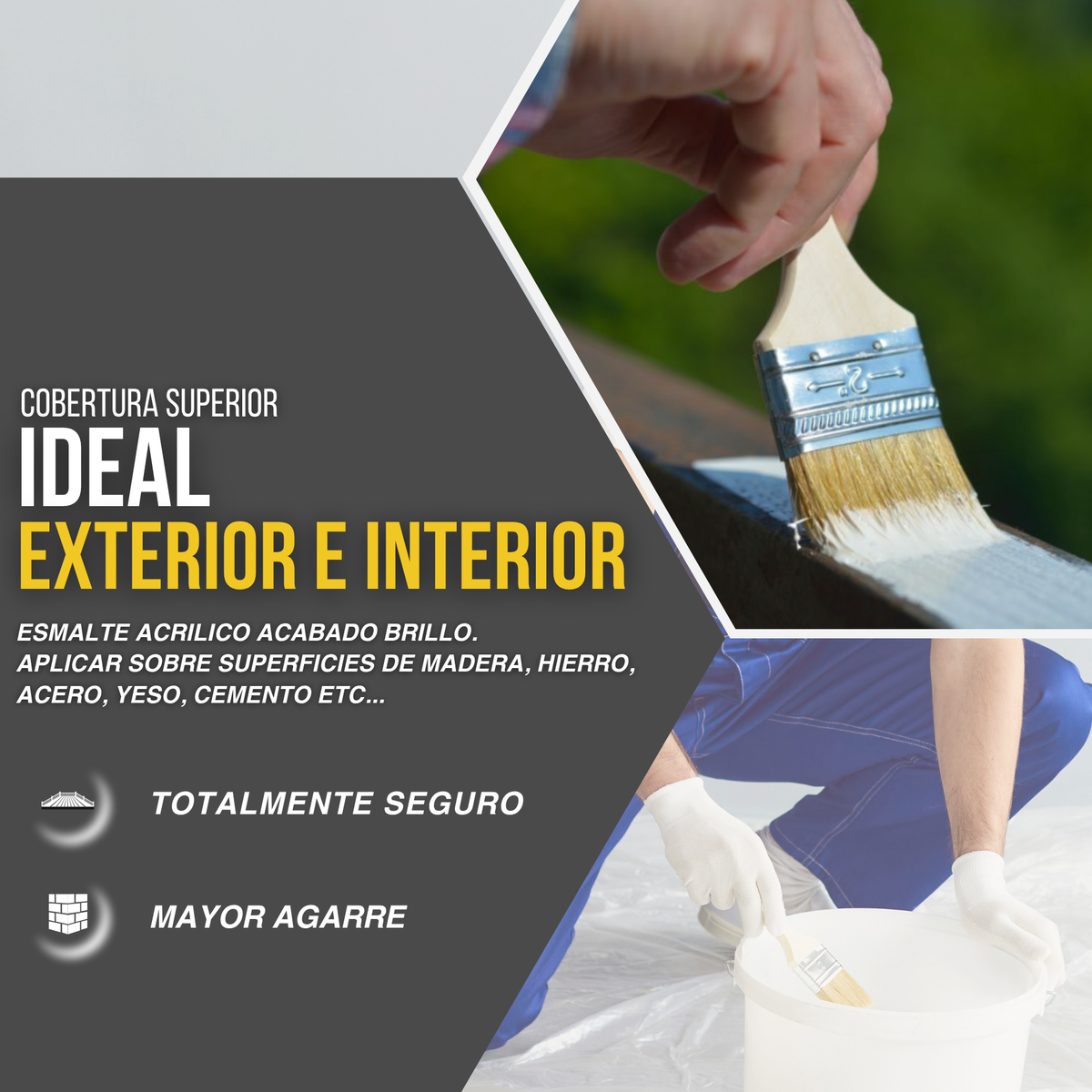 Hidroesmalte al Agua Base Brillo Tintométrica para Rejas y Muebles