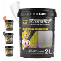 Impermeabilizante Poliuretano al Agua Blanco para Interior, Fachadas y Cubiertas