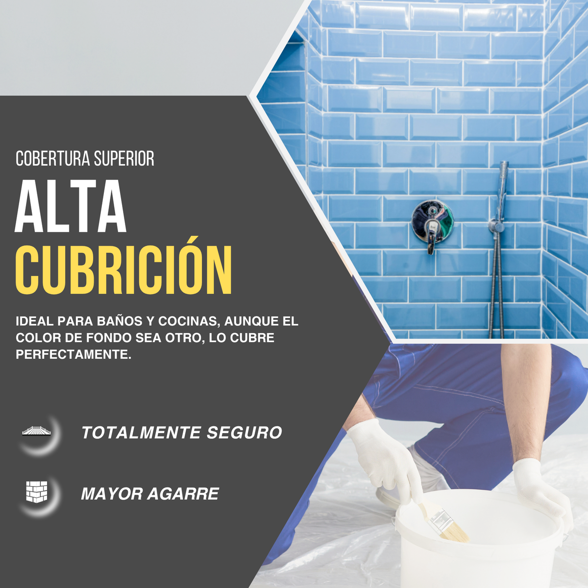 Esmalte al Agua Satinado para Azulejos de Baño y Cocina