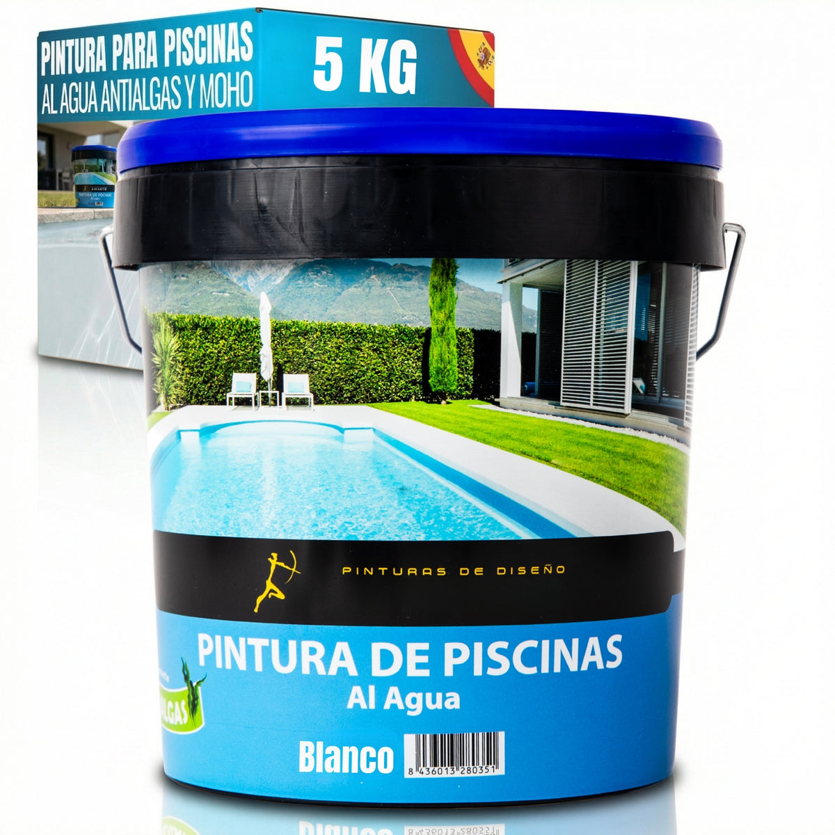 Pintura para Piscinas y Bordes Antialgas