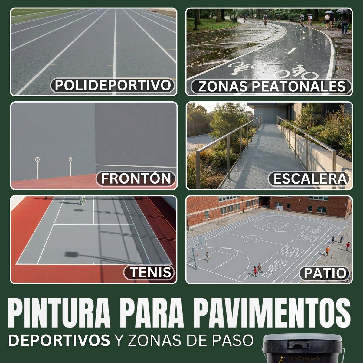 Pintura Deportiva Gris Galaxy — Pistas Tenis, Pádel y Frontón
