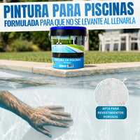 Blanco - Pintura para Piscinas y Bordes Antialgas al Agua