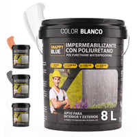Impermeabilizante Poliuretano al Agua Blanco para Interior, Fachadas y Cubiertas