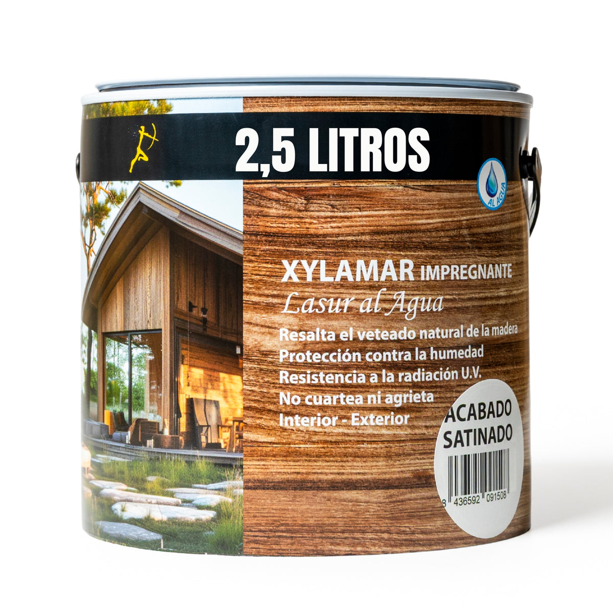 SATINADO - Lasur al Agua Xylamar de Acabado para Madera Exterior