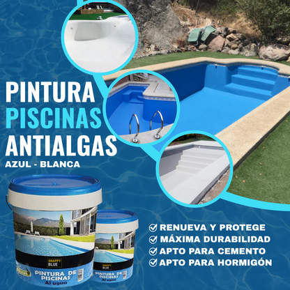 Pintura para Piscinas y Bordes | Protección y Renovación de Piscinas Anti Algas | Snappyblue®