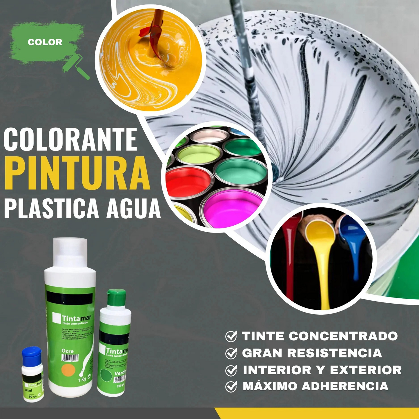 COLORANTE PINTURA AL AGUA | Snappyblue®