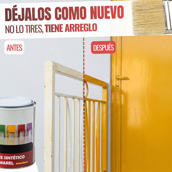 Amarillo Real - Esmalte al Agua Ecológico Antioxidante Multisuperficie