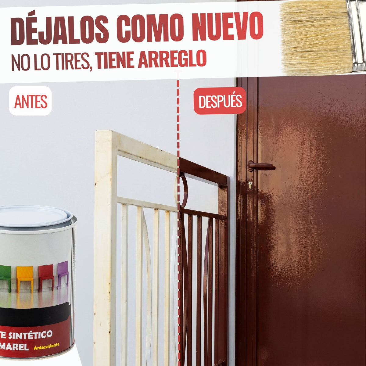 Rojo Carruajes - Esmalte al Agua Ecológico Antioxidante Multisuperficie