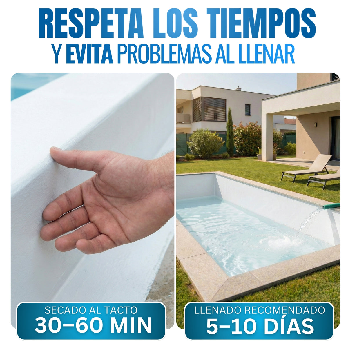 Blanco - Pintura para Piscinas y Bordes Antialgas al Agua