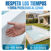 Blanco - Pintura para Piscinas y Bordes Antialgas al Agua