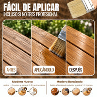 SATINADO - Lasur al Agua Xylamar de Acabado para Madera Exterior