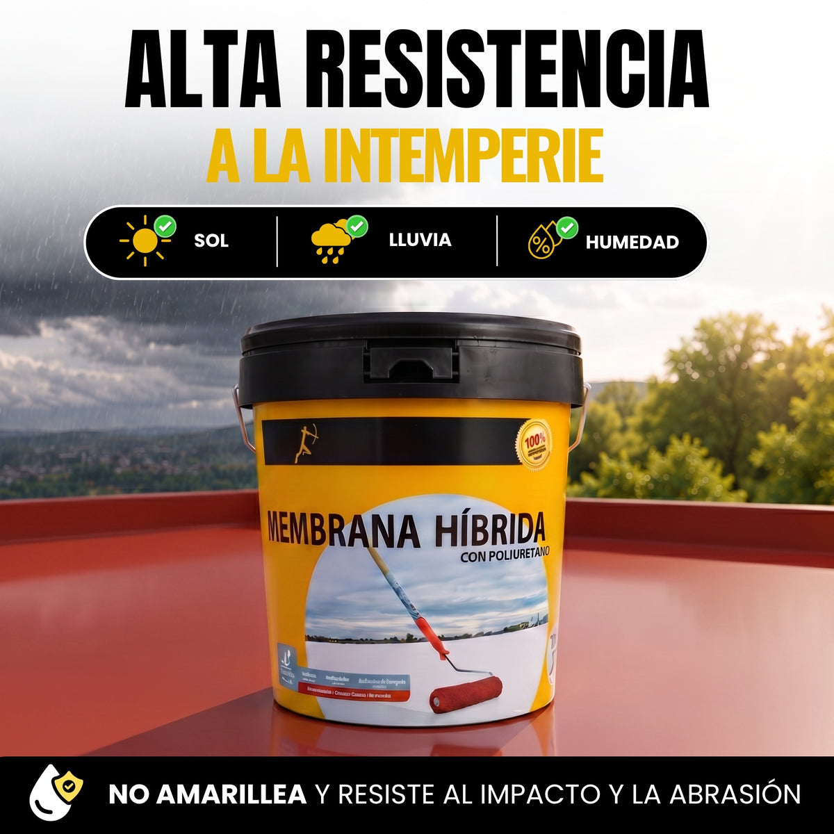 Rojo - Impermeabilizante Membrana Híbrida de Poliuretano