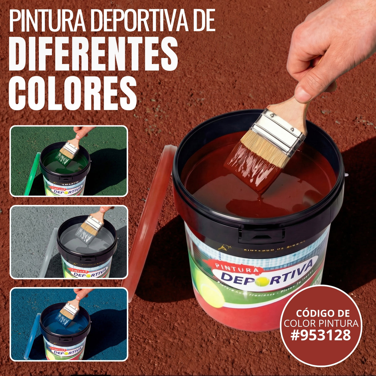 Pintura Deportiva Rojo Tenis — Pistas Tenis, Pádel y Frontón