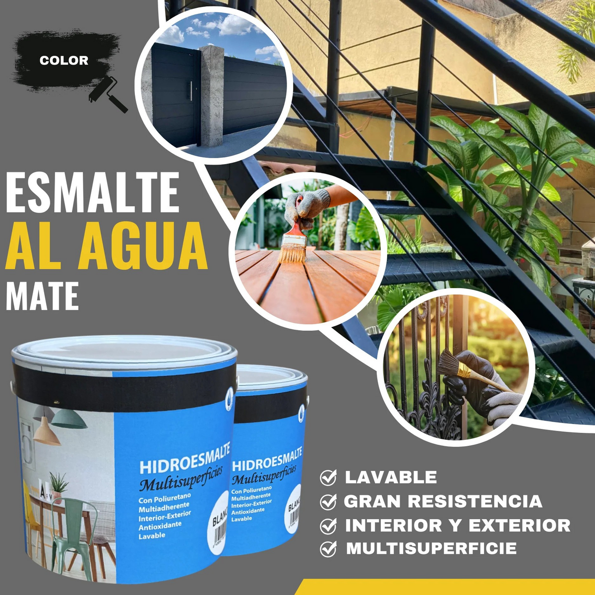 HIDROESMALTE AL AGUA MATE | Snappyblue®