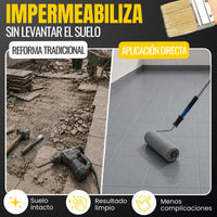 Impermeabilizante Poliuretano al Agua Gris para Interior, Fachadas y Cubiertas
