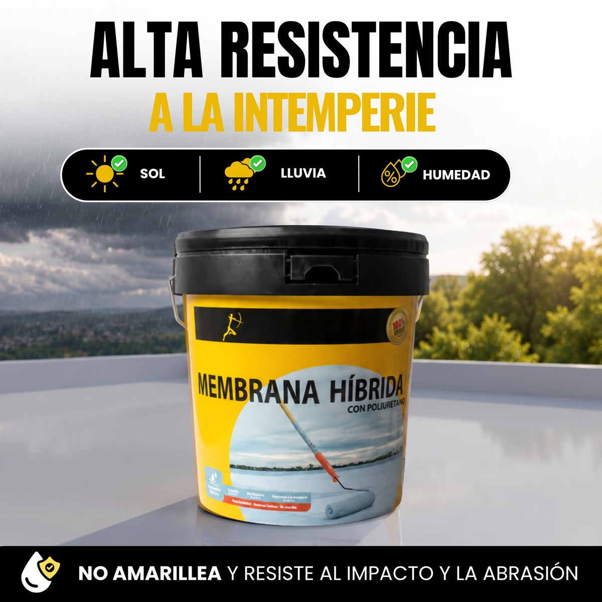(Gris) Impermeabilizante Membrana Híbrida Poliuretano