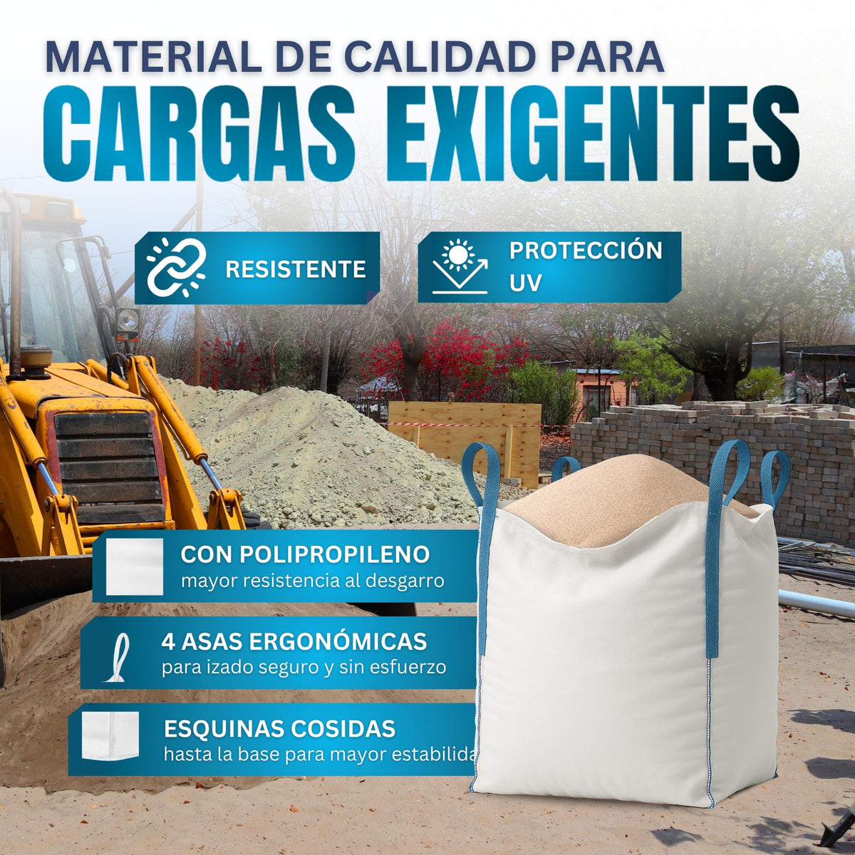 Big Bag para Escombros y Residuos | Saco de Rafia de Gran Volumen
