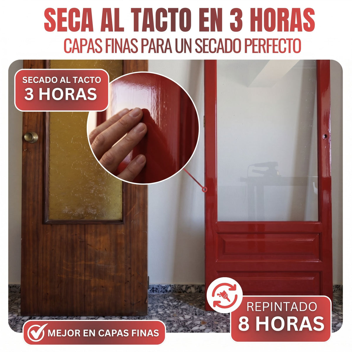 Rojo Vivo - Esmalte al Agua Ecológico Antioxidante Multisuperficie