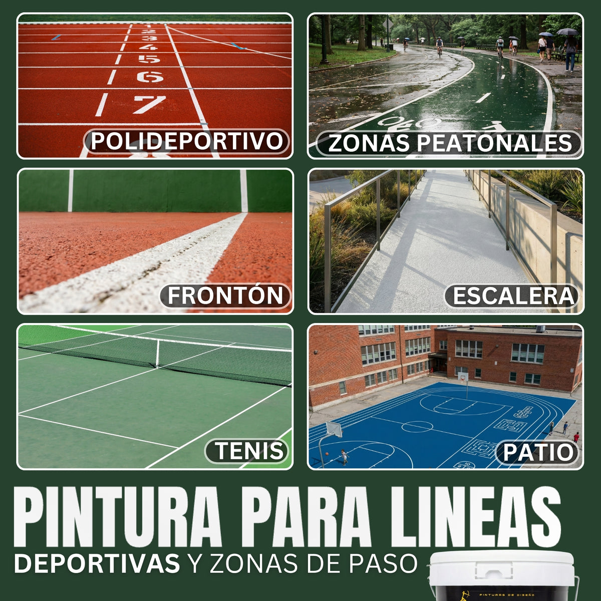 Pintura Deportiva Blanco — Pistas Tenis, Pádel y Frontón