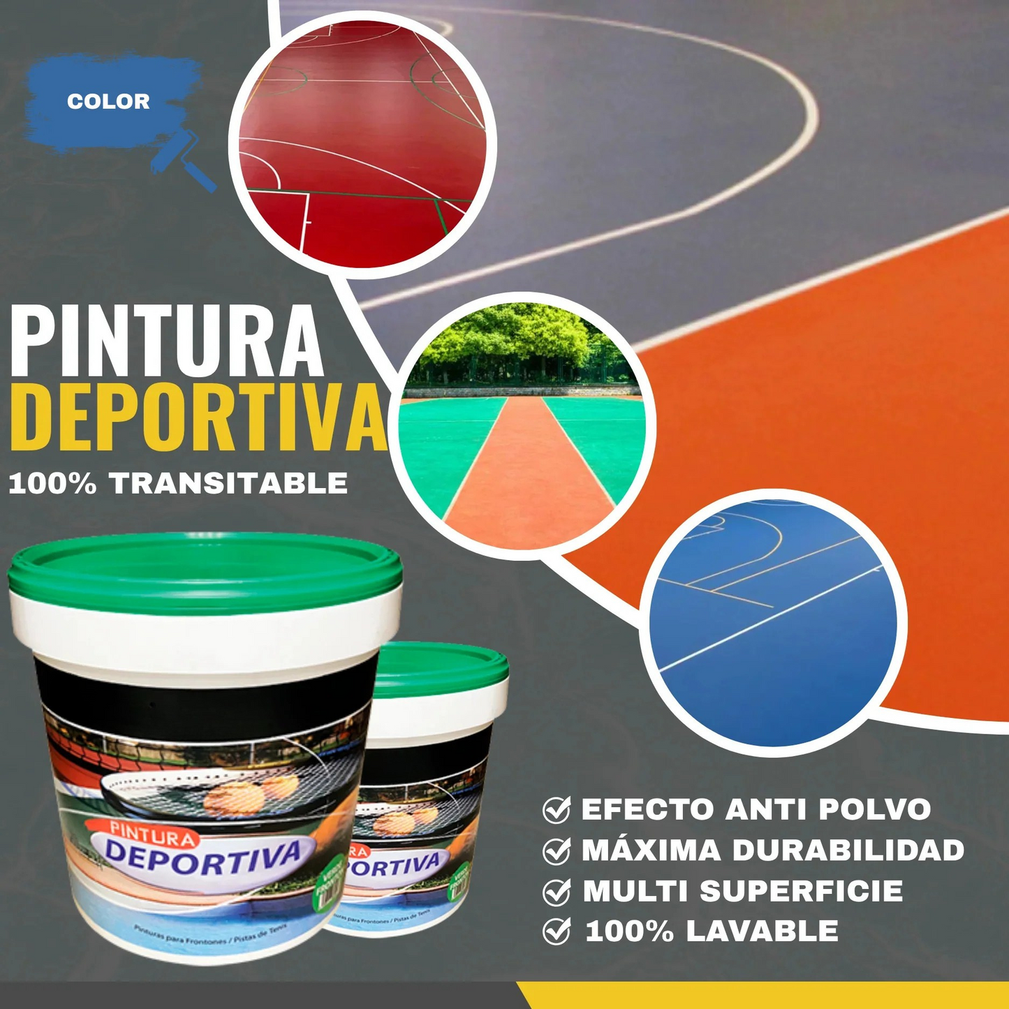 PINTURA DEPORTIVA PAVIMENTOS | Snappyblue®