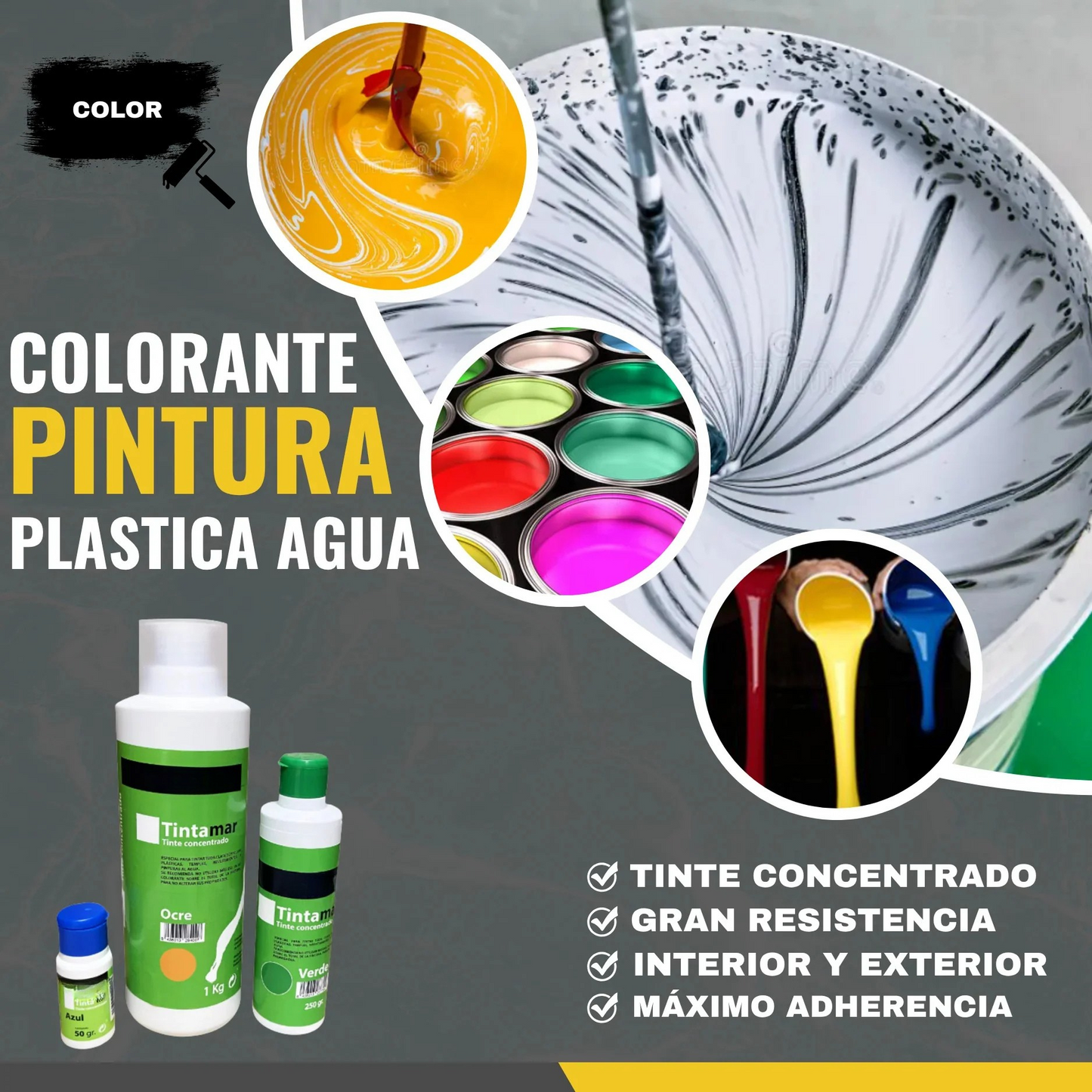 COLORANTE PINTURA AL AGUA | Snappyblue®