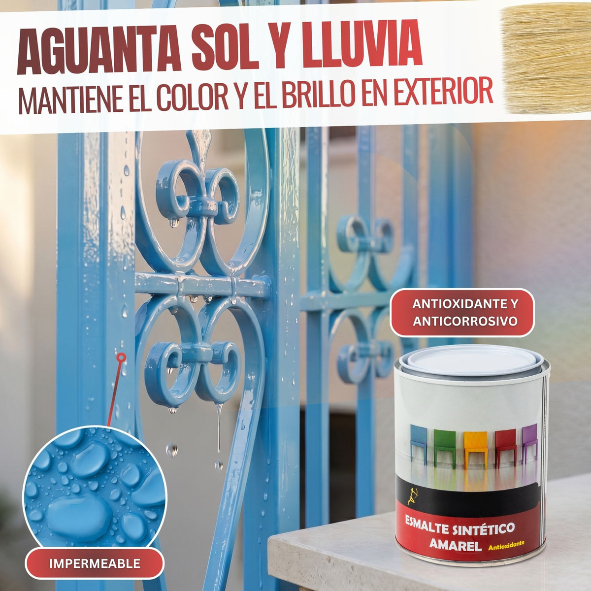 Azul Ancla - Esmalte al Agua Ecológico Antioxidante Multisuperficie