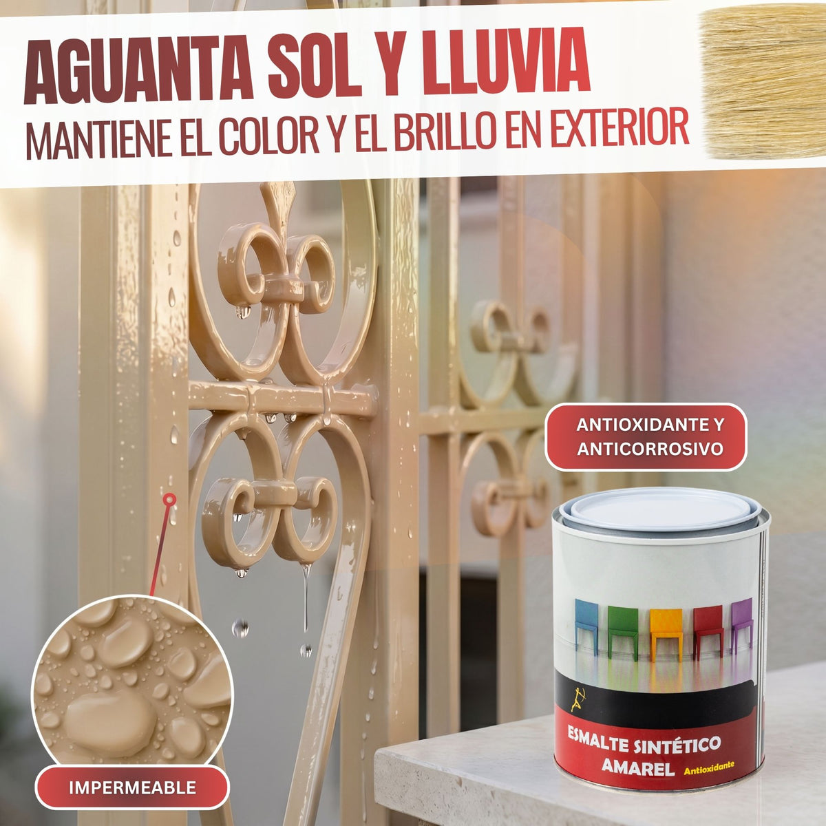 Gamuza - Esmalte al Agua Ecológico Antioxidante Multisuperficie