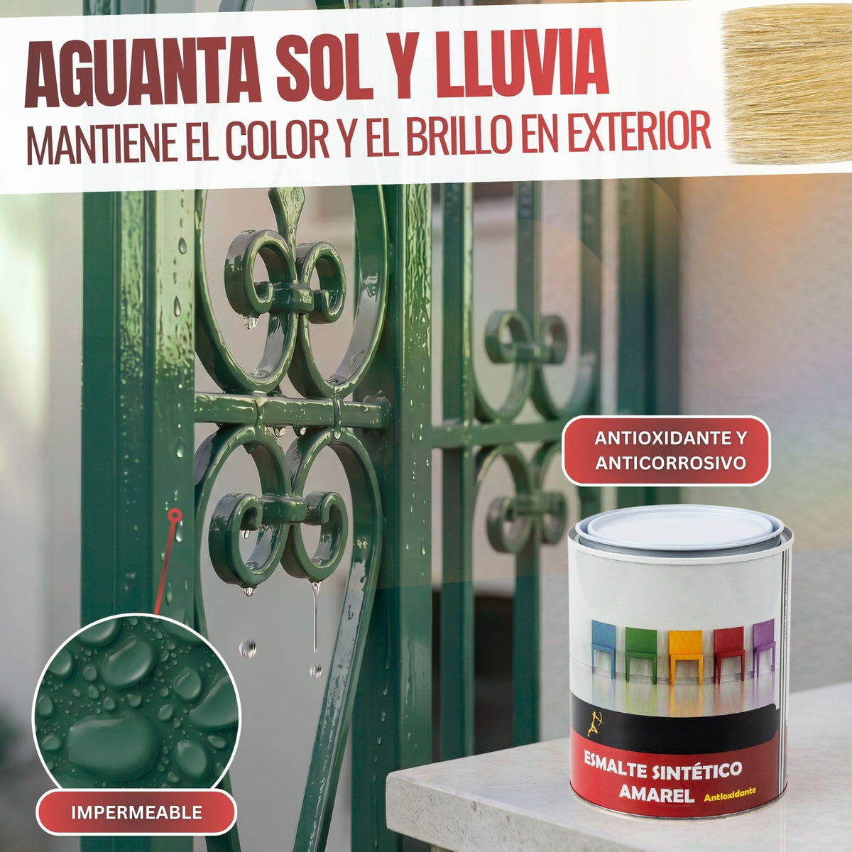 Verde Carruajes - Esmalte al Agua Ecológico Antioxidante Multisuperficie