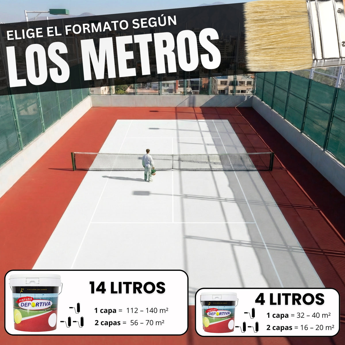 Pintura Deportiva Blanco — Pistas Tenis, Pádel y Frontón