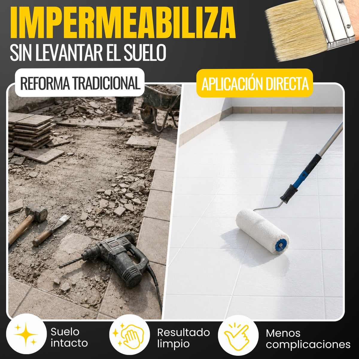 Impermeabilizante Poliuretano al Agua Blanco para Interior, Fachadas y Cubiertas