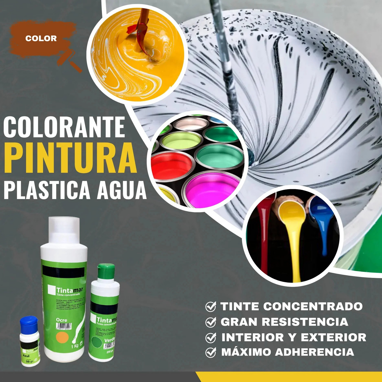 COLORANTE PINTURA AL AGUA | Snappyblue®