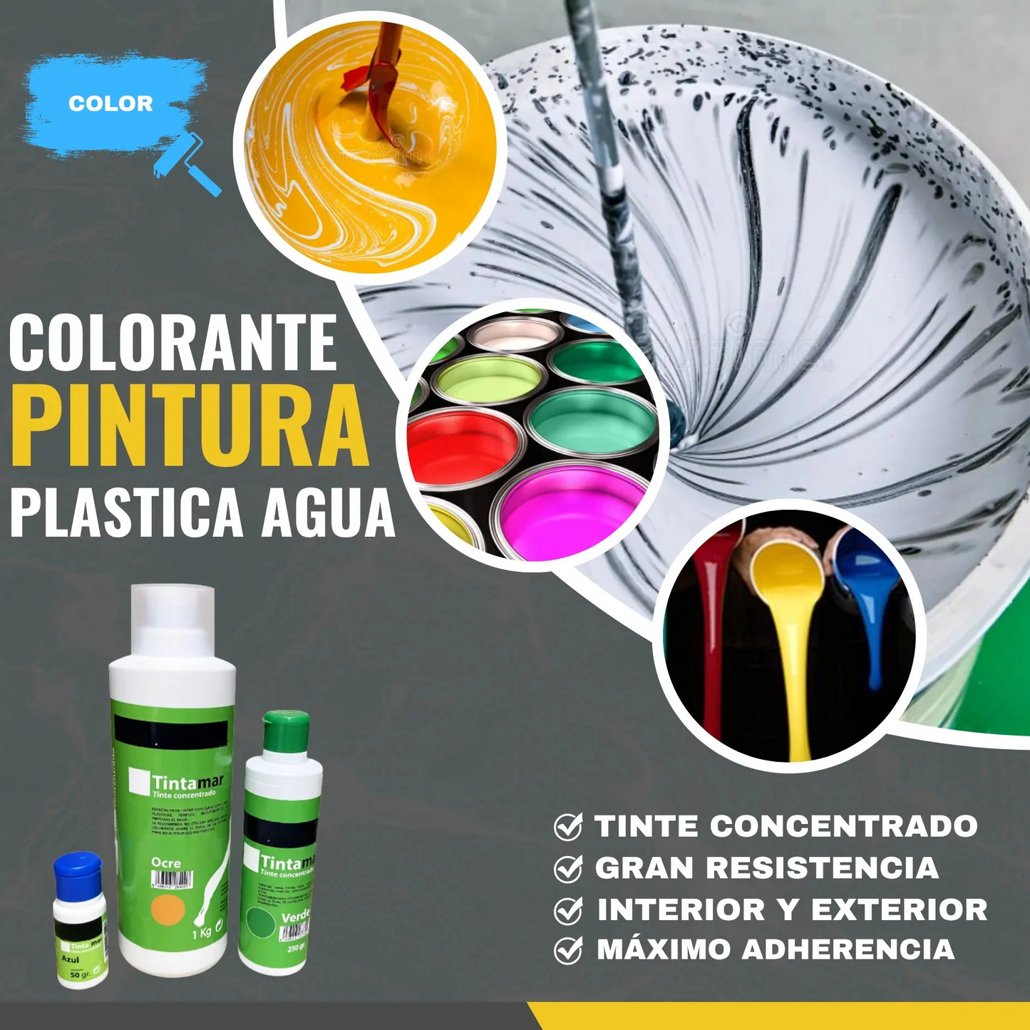 COLORANTE PINTURA AL AGUA | Snappyblue®