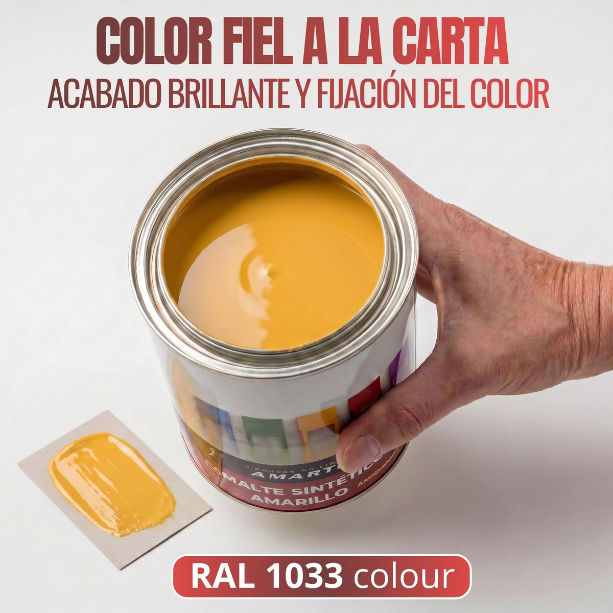 Amarillo Medio - Esmalte al Agua Ecológico Antioxidante Multisuperficie