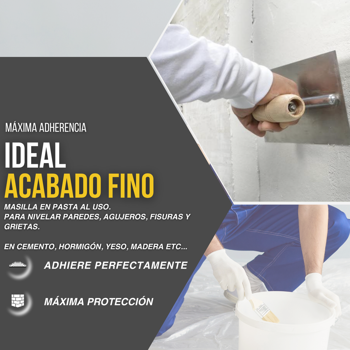 Masilla en Pasta Piter Plast Interior Lista para Bricolaje