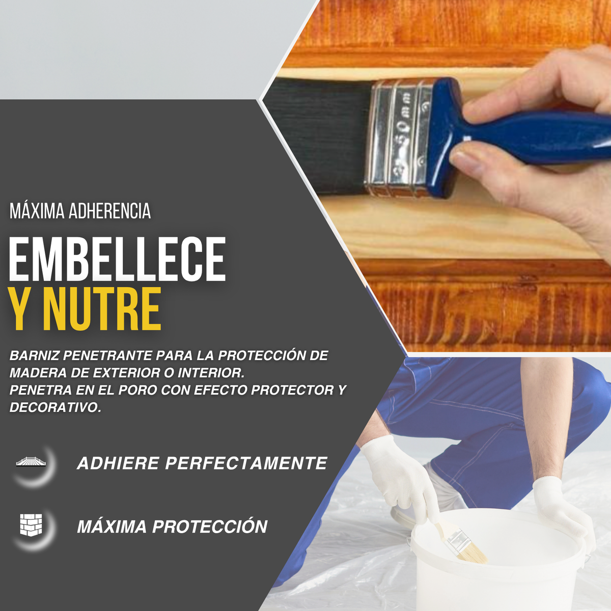 Barniz Tinte al Agua Hidrowood Colores para Restauración de Madera