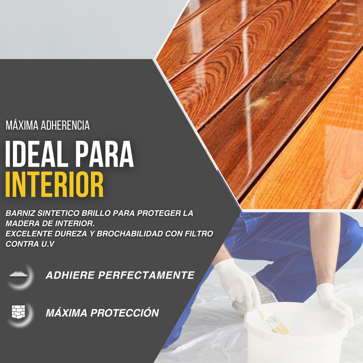 Barniz Sintético Interior Brillo Profundo para Muebles Clásicos