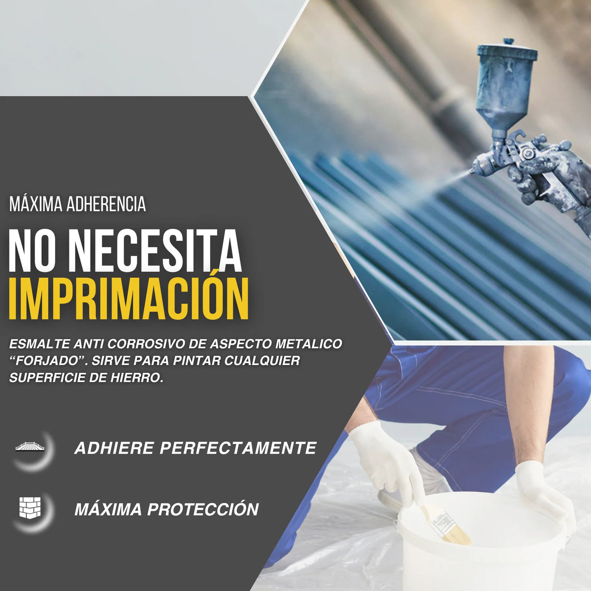 Imprimación-Esmalte Aluminio Antioxidante 2 en 1