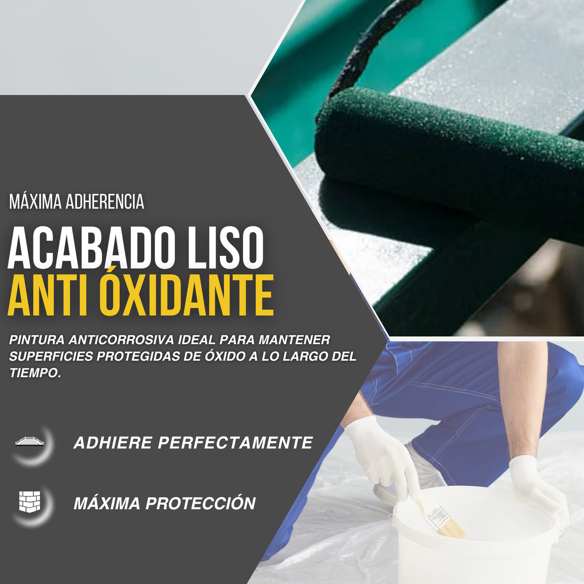Esmalte Sintético Antioxidante Amarel Mate para Hierro y Metal