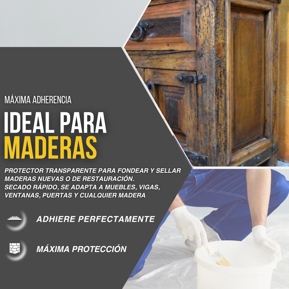 Laca Nitro Satinada para Muebles y Puertas Lacadas Profesional