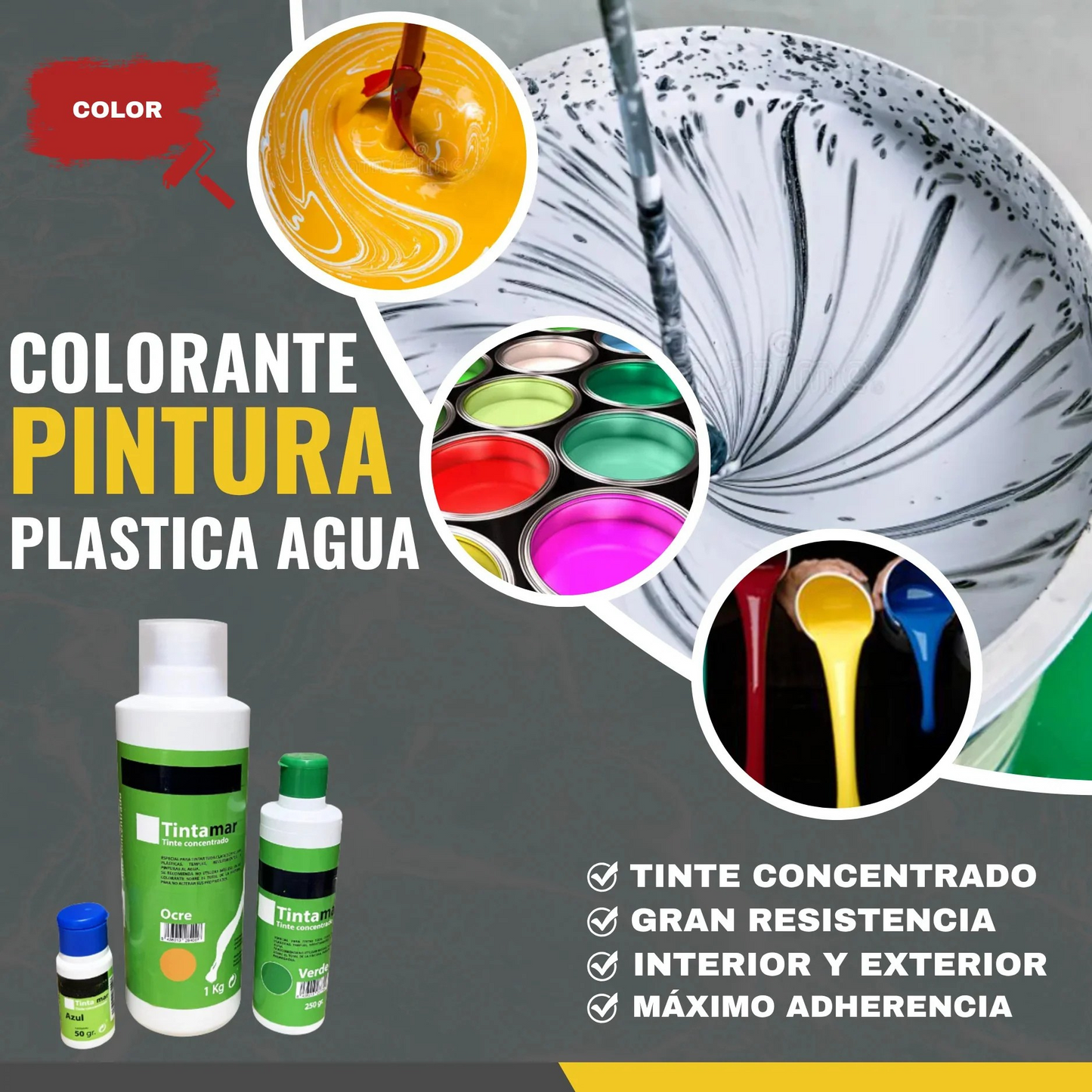 COLORANTE PINTURA AL AGUA | Snappyblue®