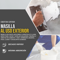 Masilla en Pasta Piter Plast Exterior Resistente a Humedad