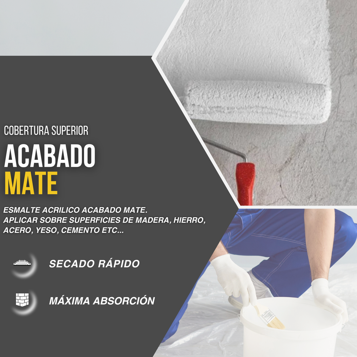Hidroesmalte al Agua Base Mate Tintométrica para Muebles de Diseño