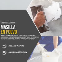 Masilla en Polvo Piter Plast Standard Económica Multiusos