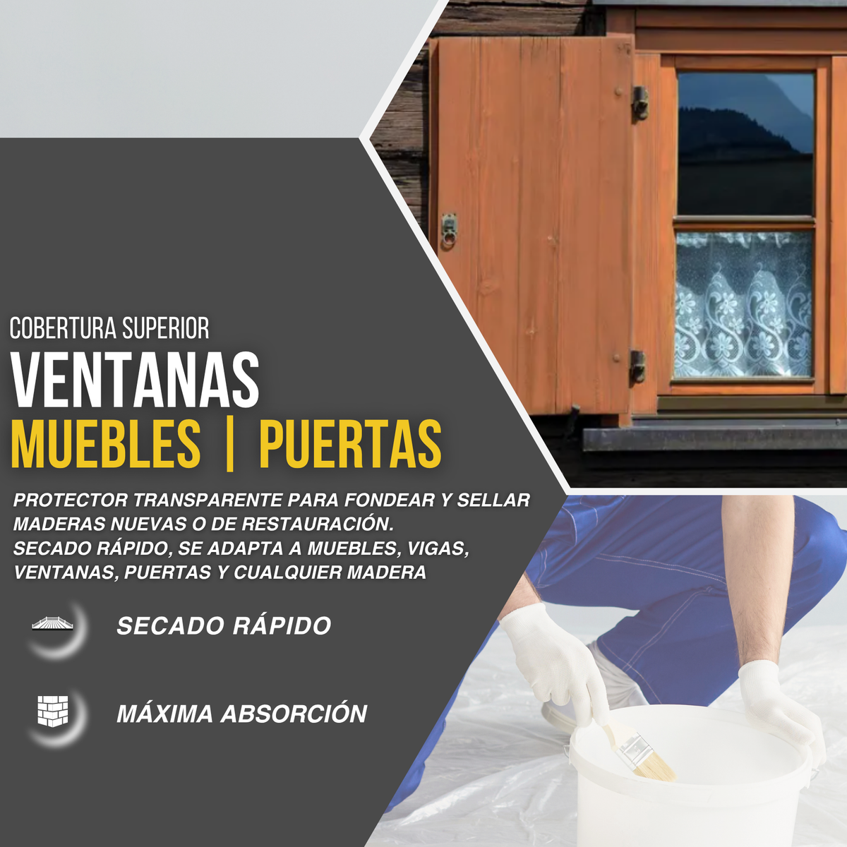 Laca Nitro Satinada para Muebles y Puertas Lacadas Profesional