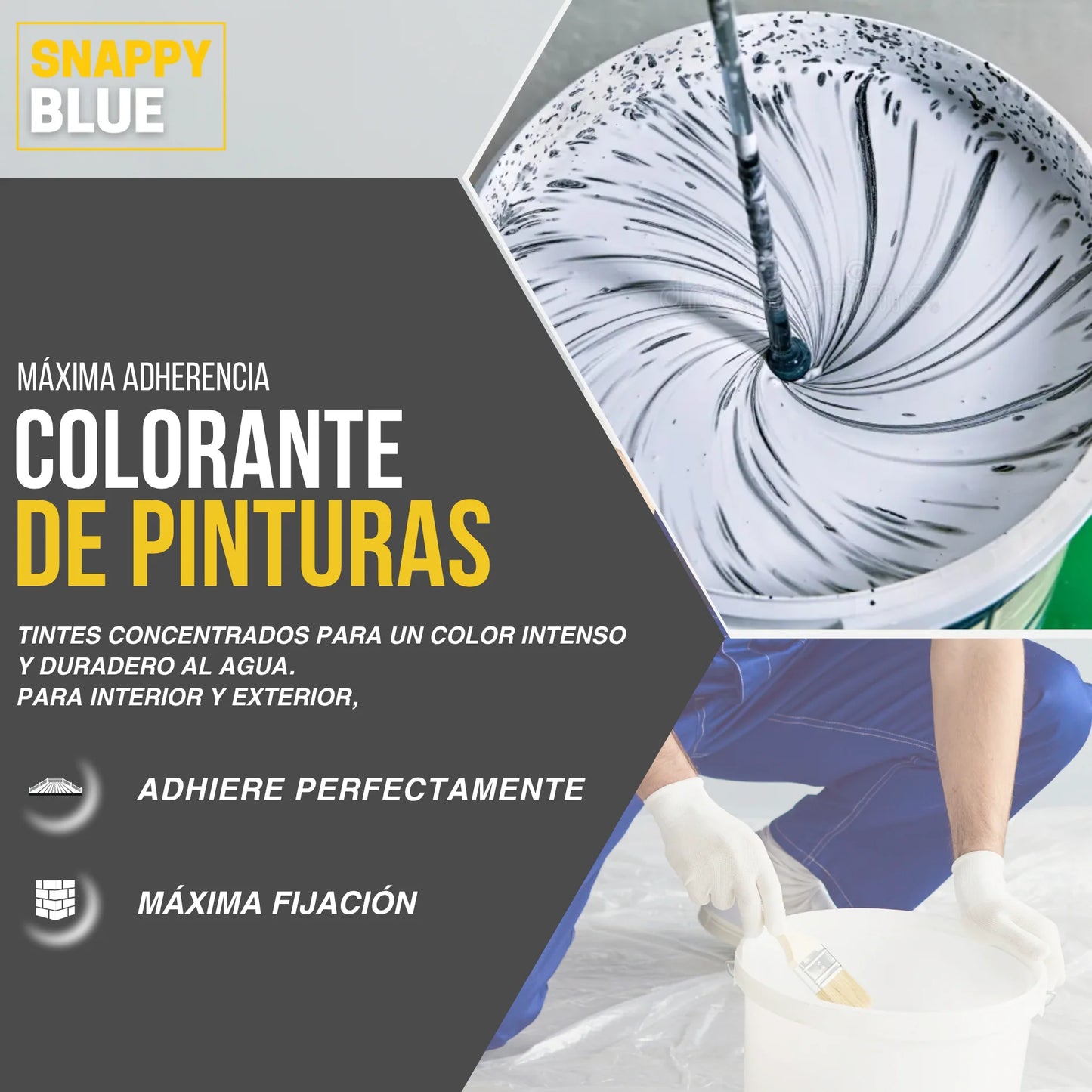 COLORANTE PINTURA AL AGUA | Snappyblue®