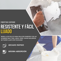 Masilla en Polvo Piter Plast Acabado Fino Alisado Profesional